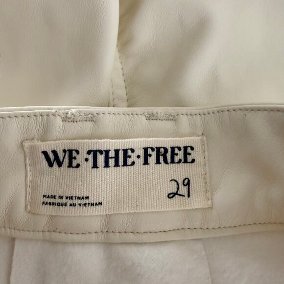 Free People vegan leather shorts wide-leg pleated mid-rise boho 29 - Picture 6 of 7